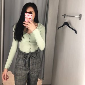 Gray Plaid Pants